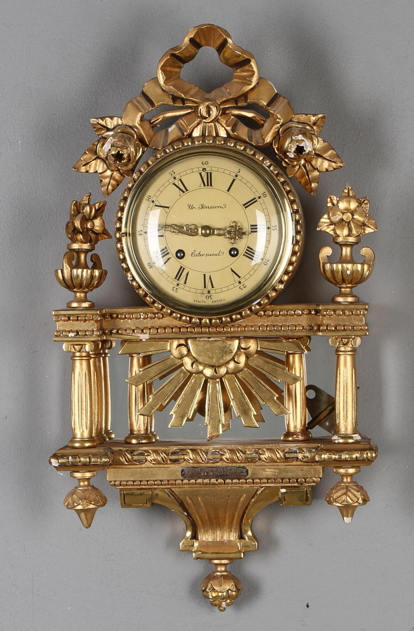 VÄGGPENDYL, gustaviansk stil, 1900-tal.