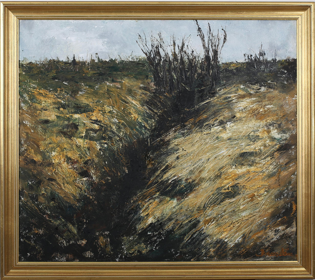 HANNA BRUNDIN. Landskap. Olja på duk. Signerad Brundin.