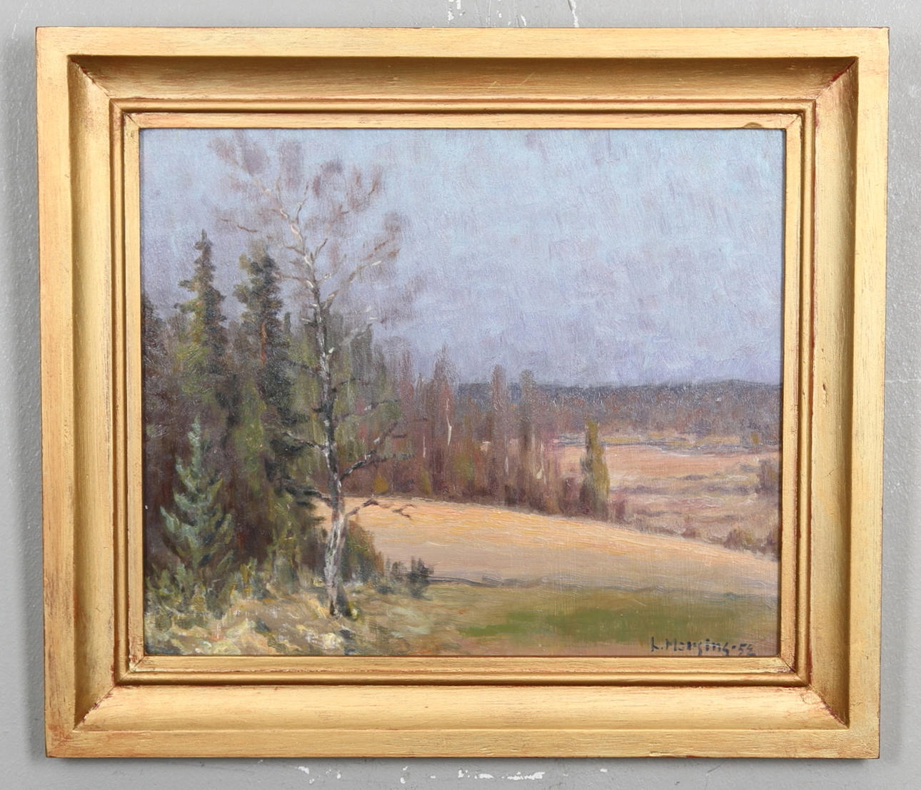 LEOPOLD MORSING, olja på pannå, signerad och daterad 1952.