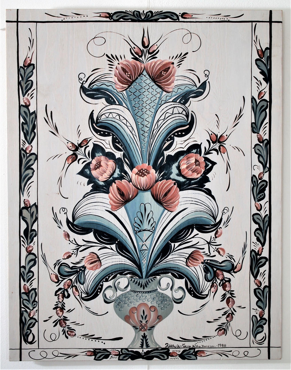 GESAR ANITHA HANSSON. KURBITSMÅLNING, Rättvik 1988.