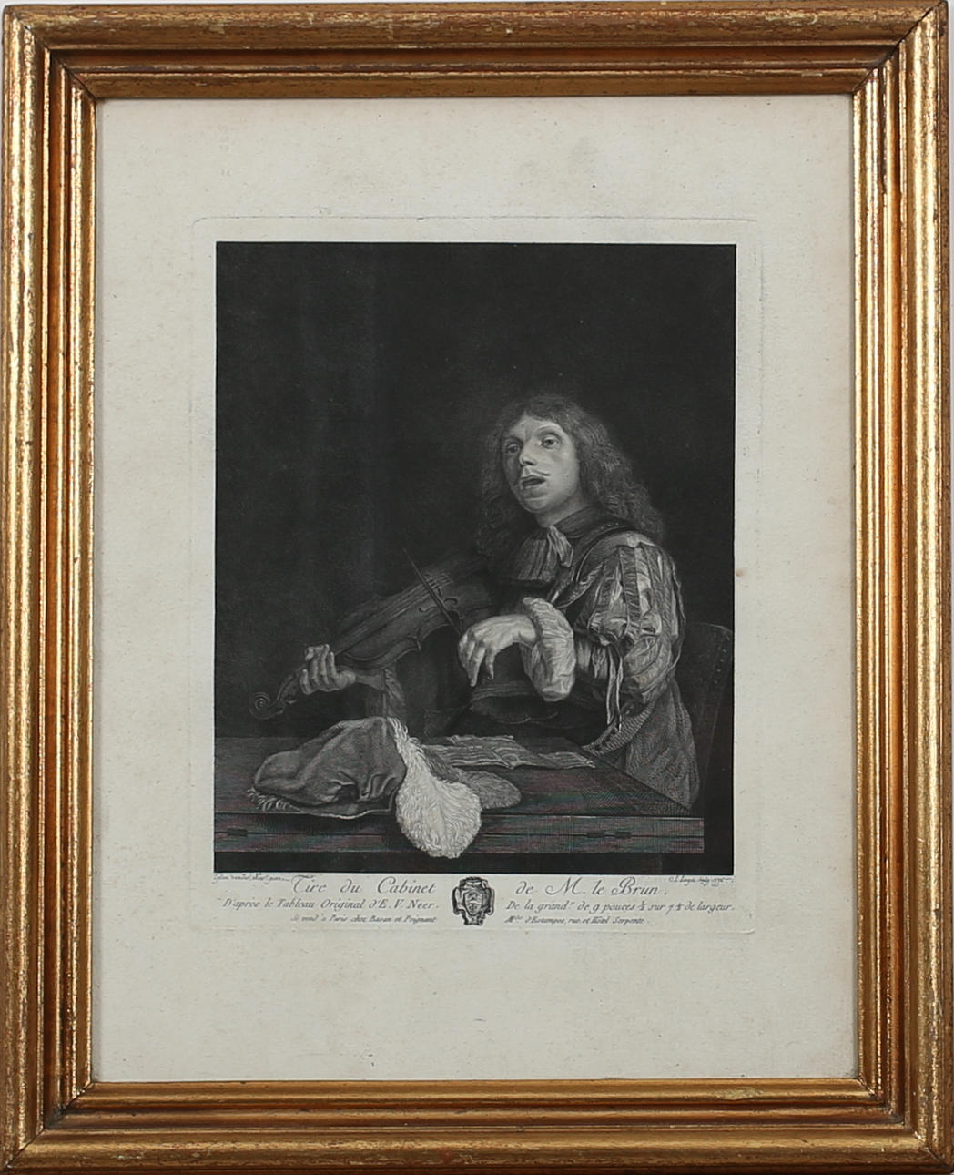 EGLON VAN DER NEER. Tire du Cabinet de M. le Brun. Gravyr. C L Lingee, daterad 1778.