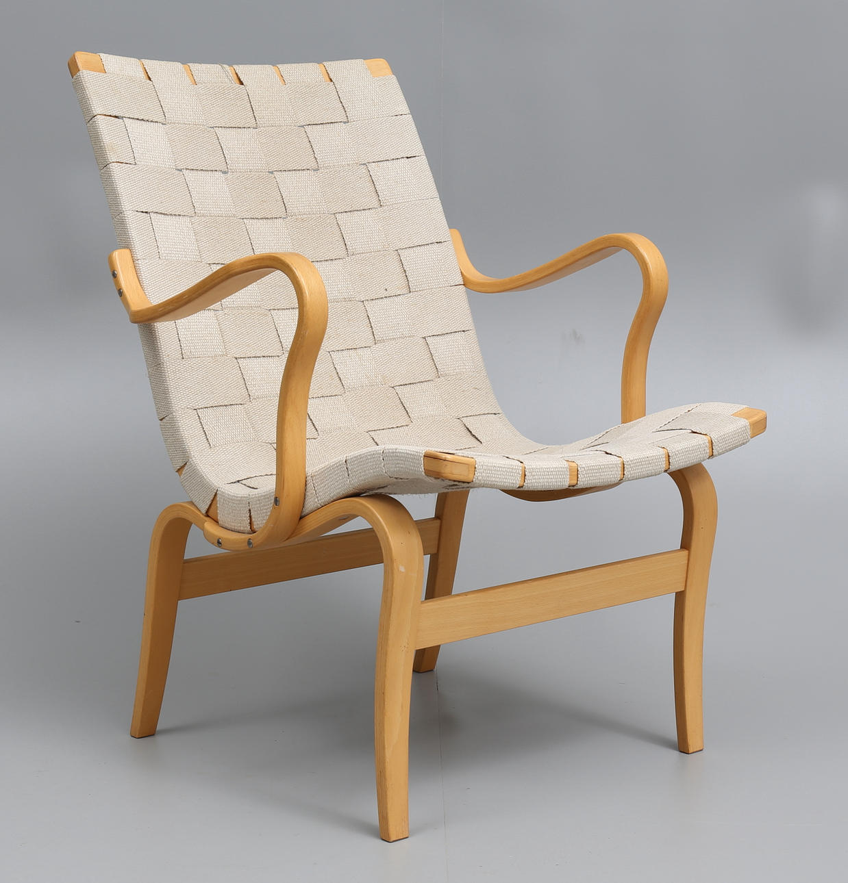 BRUNO MATHSSON. FÅTÖLJ, "Eva", för Dux.