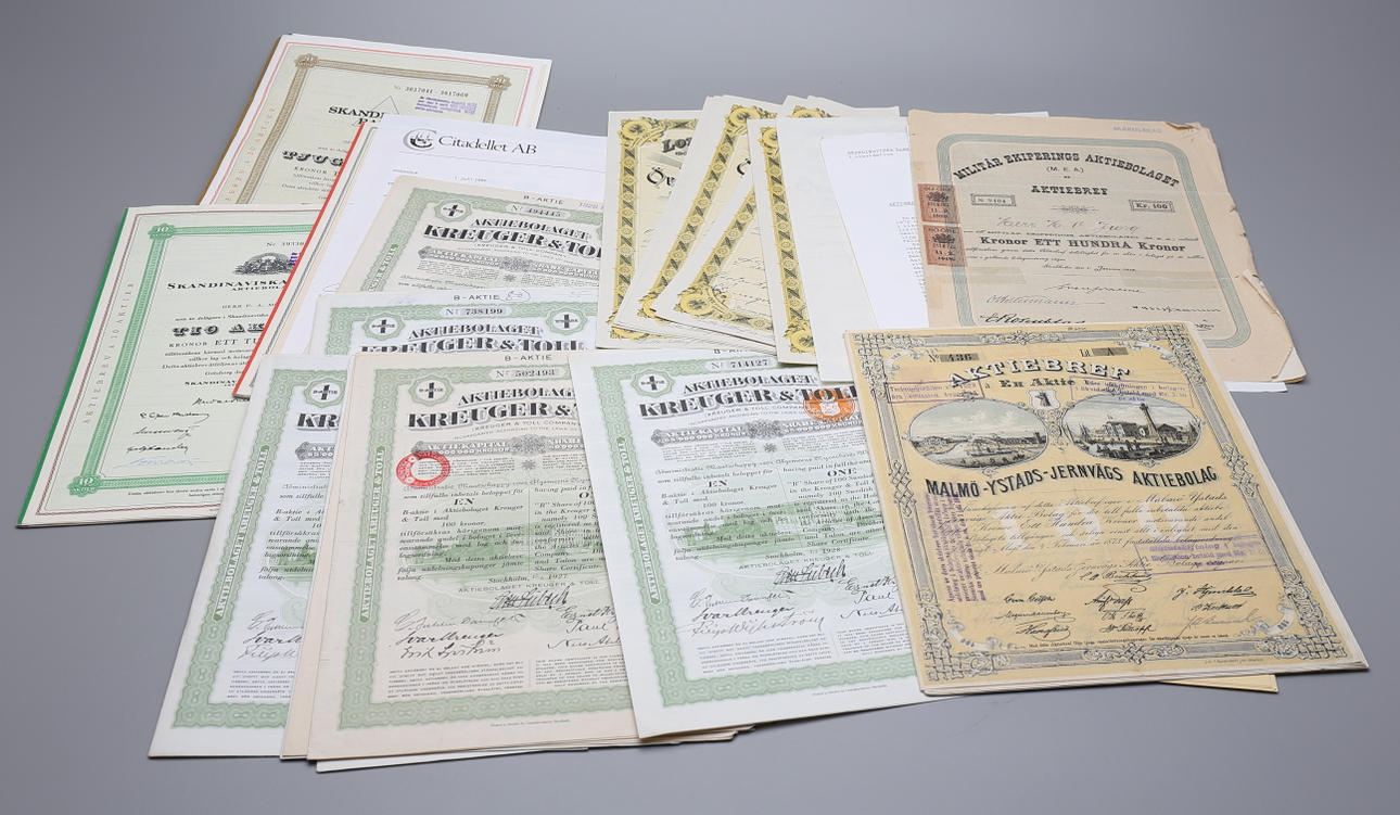 AKTIEBREV, 25 st.