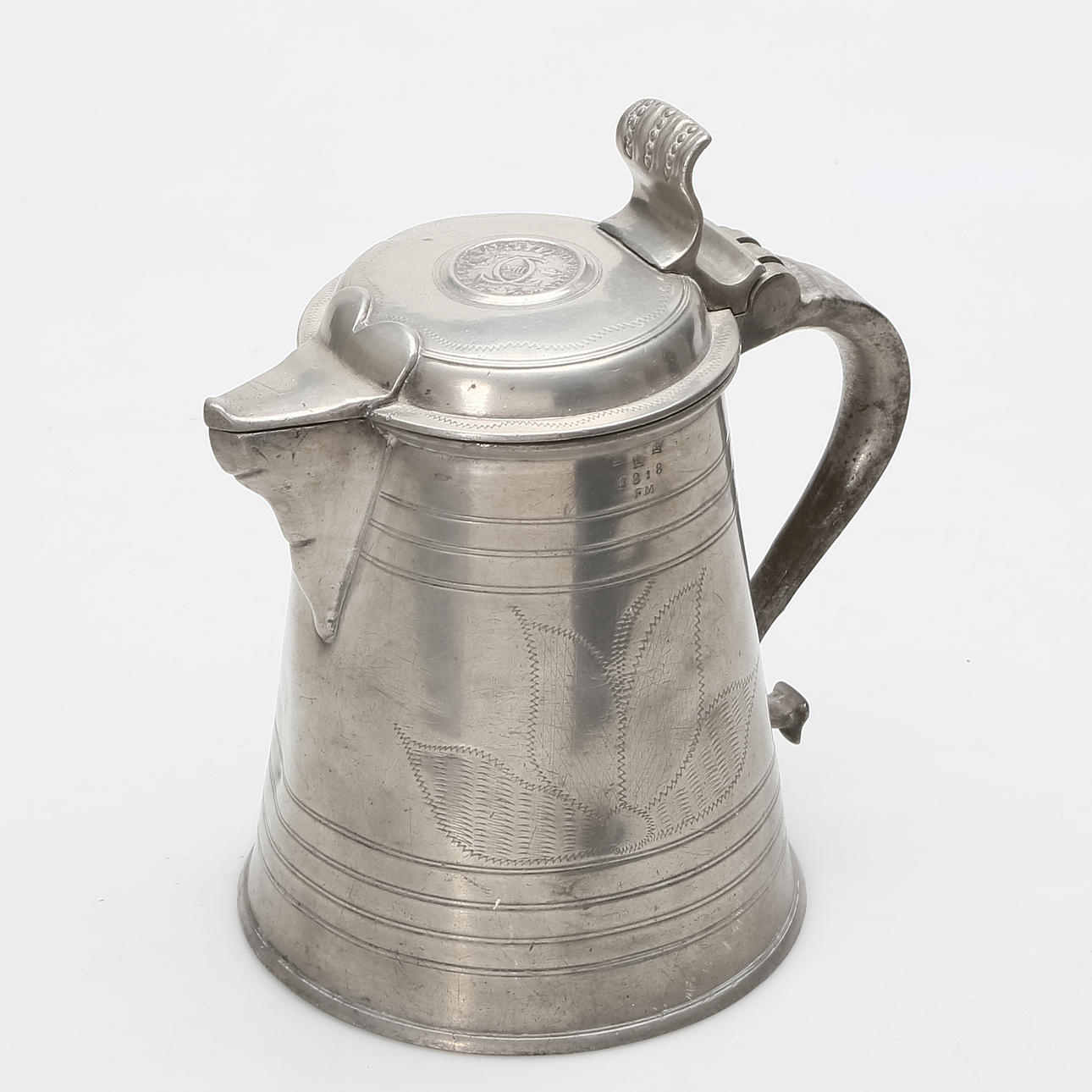 STOP, tenn, daterat 1818.