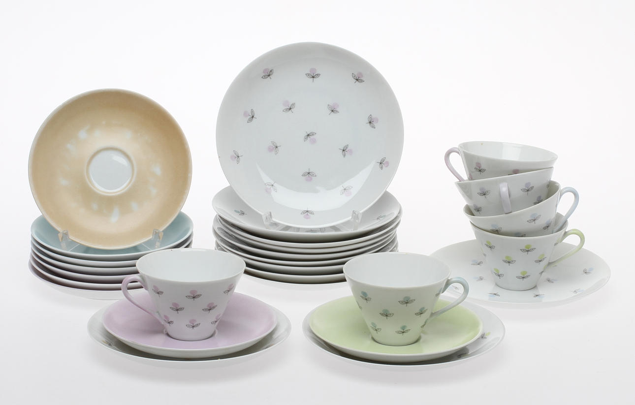KAFFESERVIS, ca 18 delar, porslin, Esteri Tomula, Arabia.