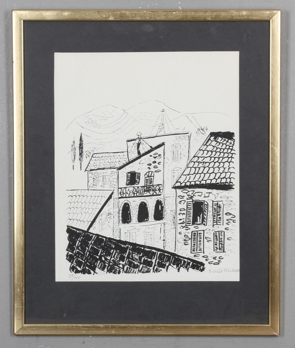 ESKIL NORDELL. litografi, signerad och numrerad 38/45.