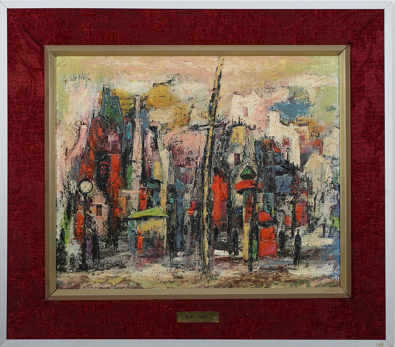 MAURILLE PREVOST. Stadsmotiv. Olja på duk. Signerad.