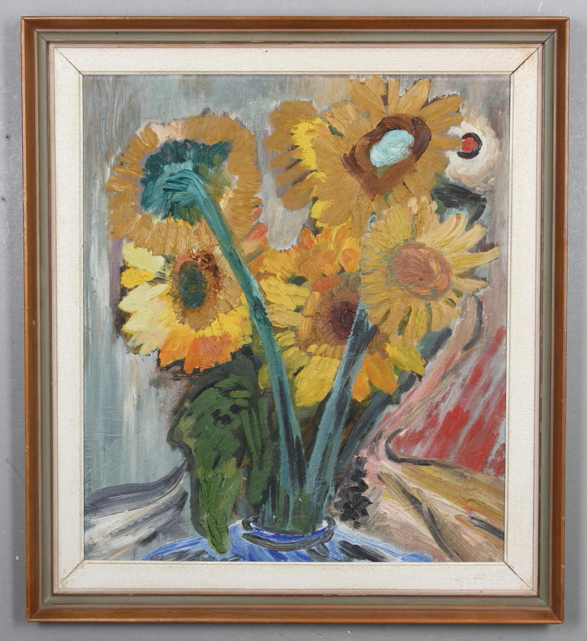 OKÄND KONSTNÄR. stilleben, olja på pannå, signerad Ryde-46.