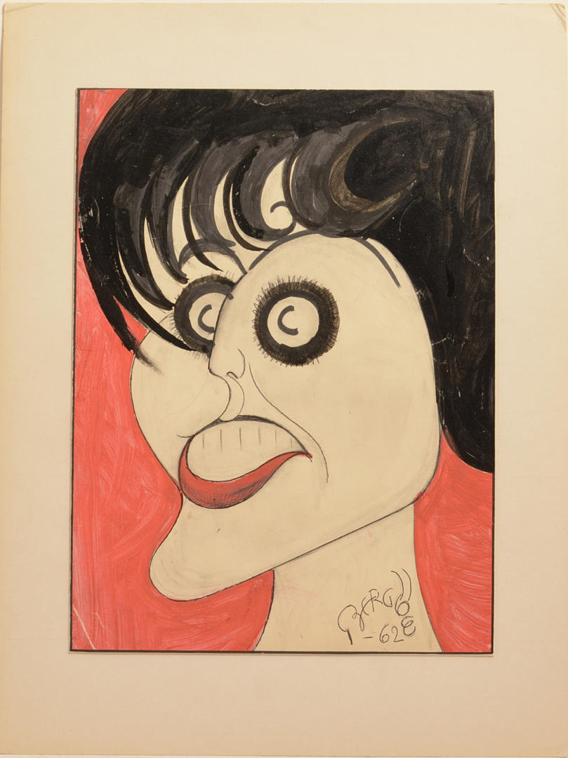 CARL BERGLÖW. Birgitta Andersson. Ink cartoon.