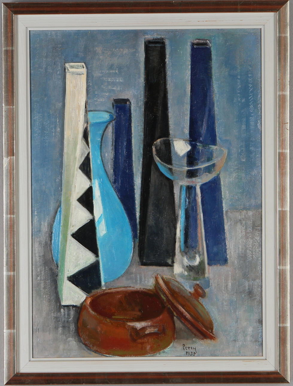 ARTHUR PERCY. Stilleben, olja på pannå, sign samt daterad 1955.