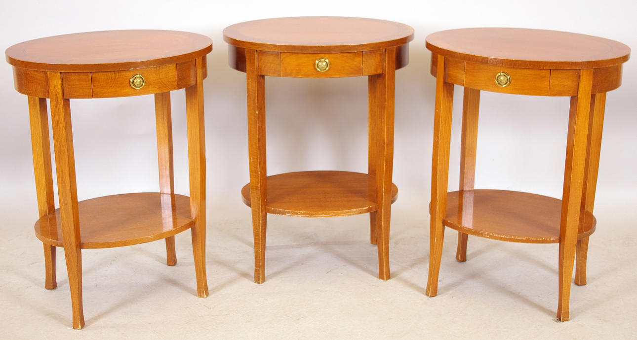 SÄNGBORD, 3 stycken, mahogny, Selva Italien.