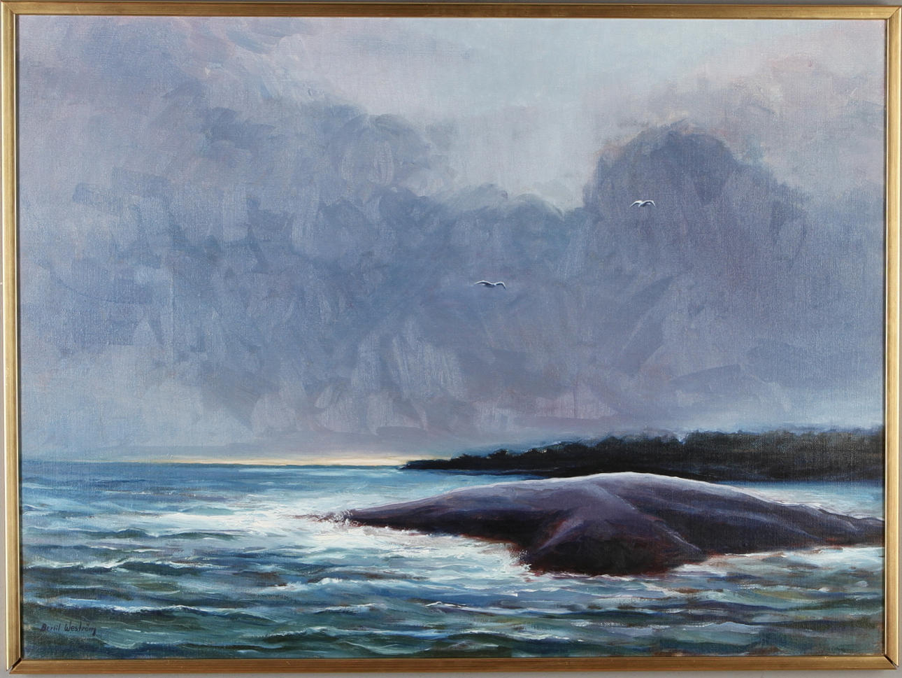 BERTIL WESTRÖM. 2 st, oljor på duk, signerade.