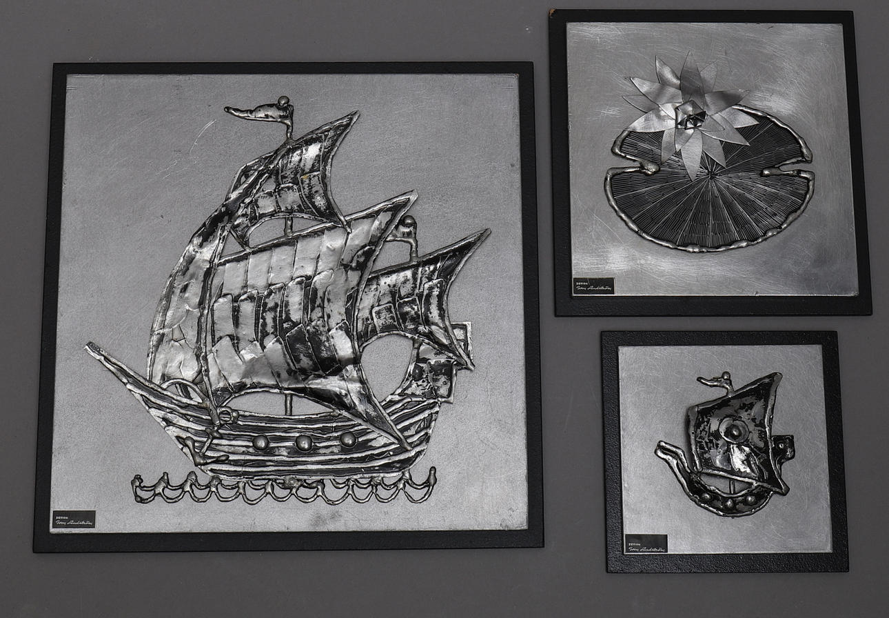 SVEN LINDSTRÖM. pewter, 3 boards.