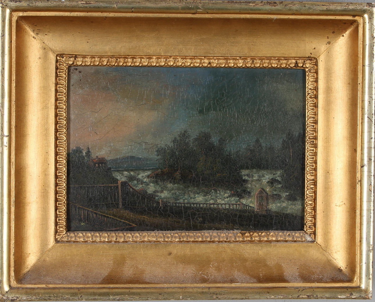 OKÄND KONSTNÄR. Forslandskap, olja på duk, osignerad.