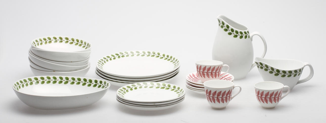 SERVISDELAR, 22 delar, "Maxim" samt "Festong", Stig Lindberg, Gustavsberg.