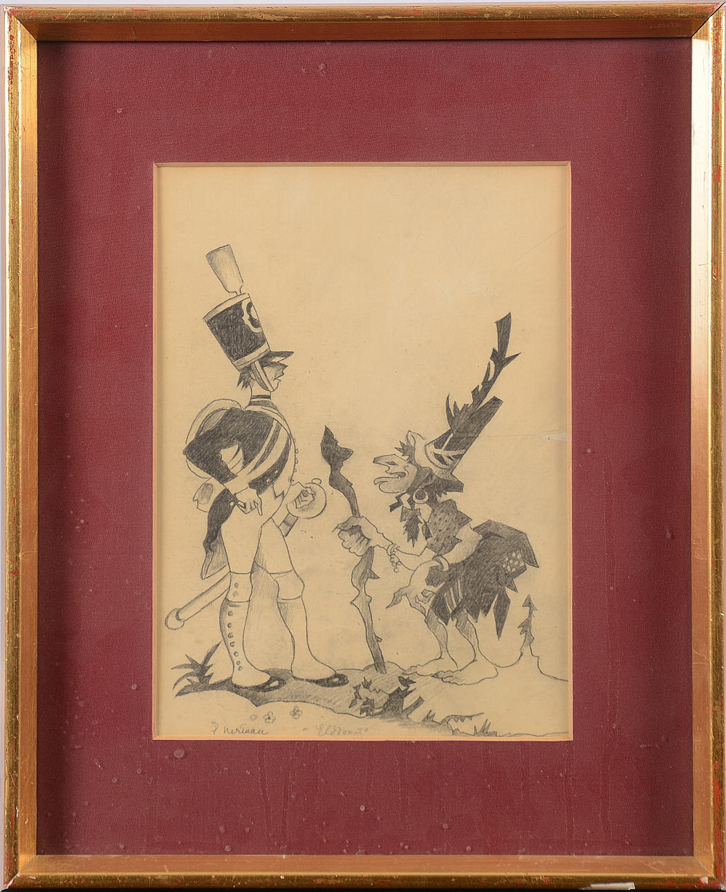 EINAR NERMAN. Blyertsteckning.