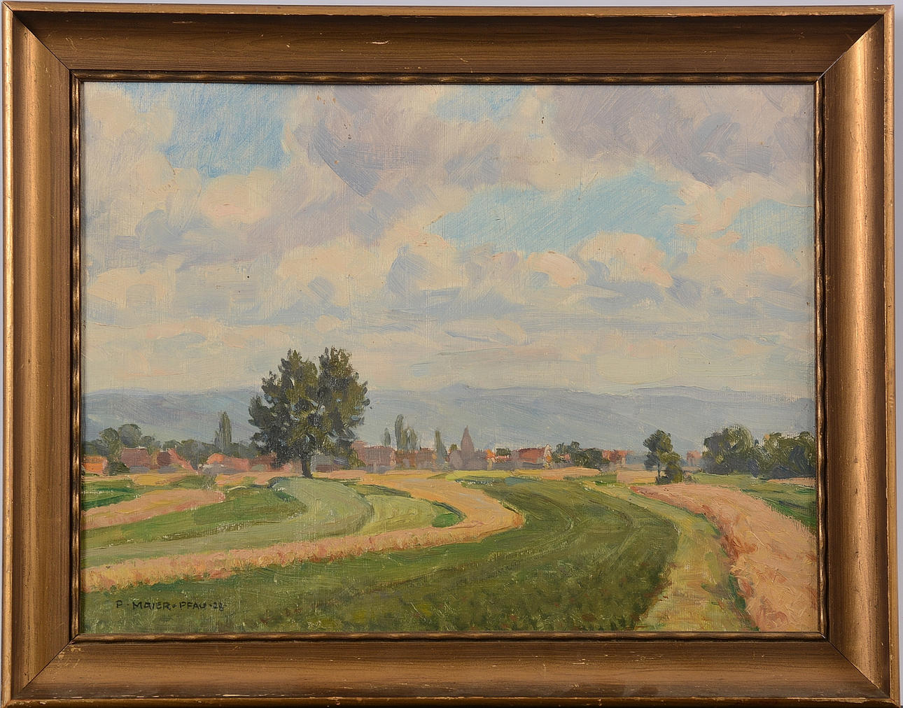 PAUL MAIER-PFAU. Öl auf Platte.