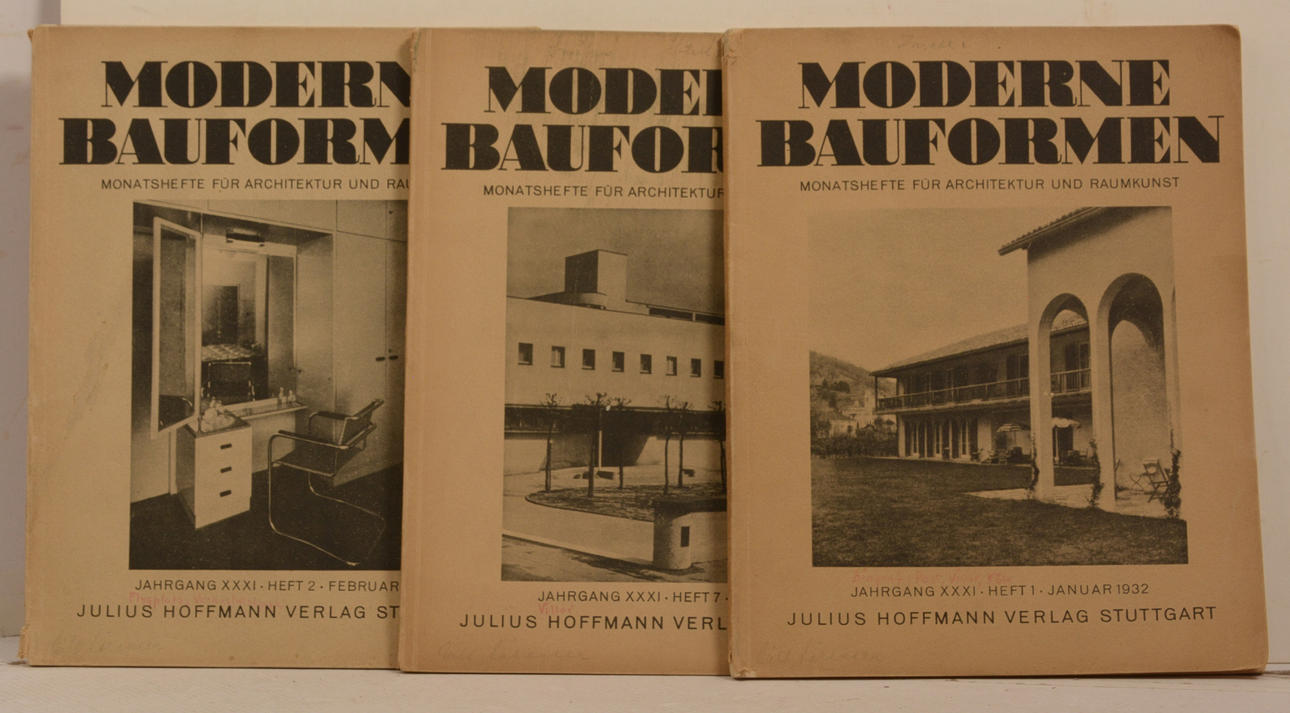 Moderne Bauformen. Heft 1,2,7. 1932.
