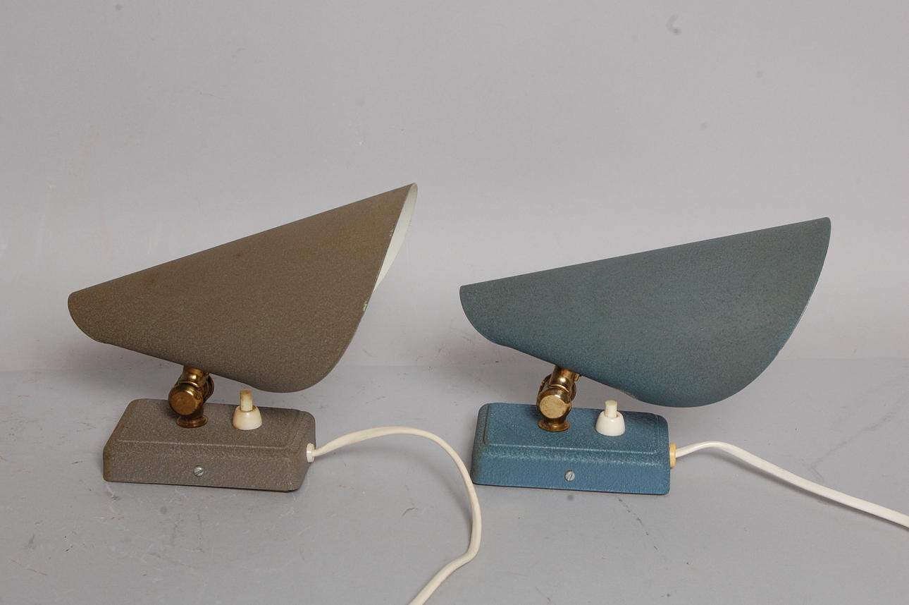 VÄGGLAMPOR, 1 par, Ewå, Värnamo, 1950-tal.