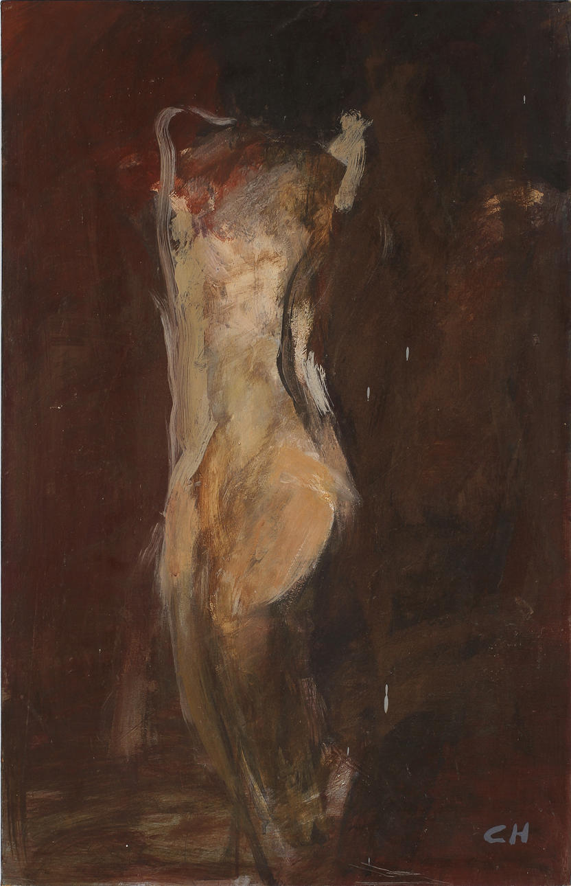 CLAES HAKENÄS. Olja på pannå. Signerad.