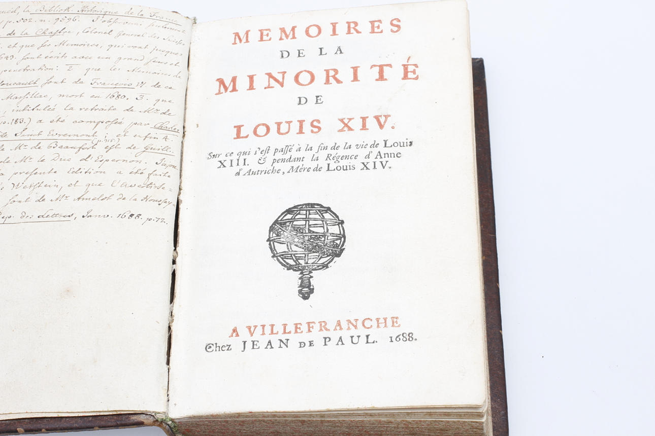 BOK, "Memoires de la Minorité de Louis XIV" A Villefranche Chez Jean de Paul 1688.