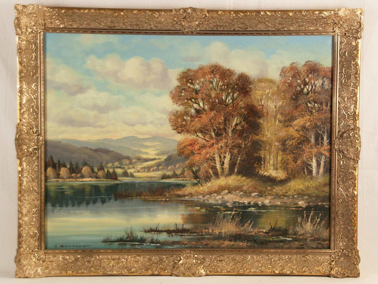 HORST BAUMGART "HERBSTLICHE SEELANDSCHAFT".