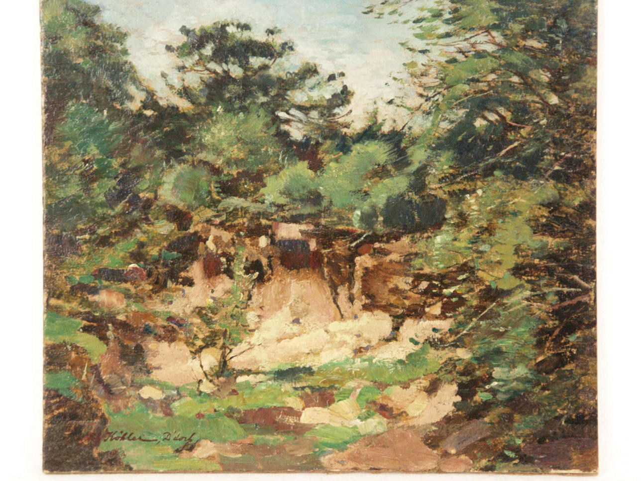 FRITZ KÖHLER. "IMPRESSIONISTISCHE WALDLANDSCHAFT".