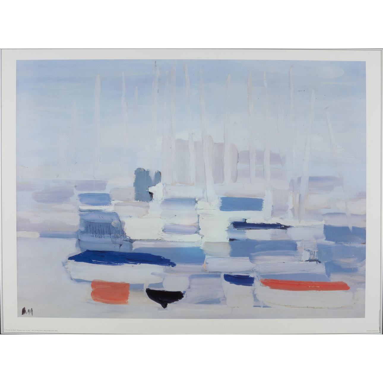 NICOLAS DE STAËL. Composition, graphic sheet, unsigned.