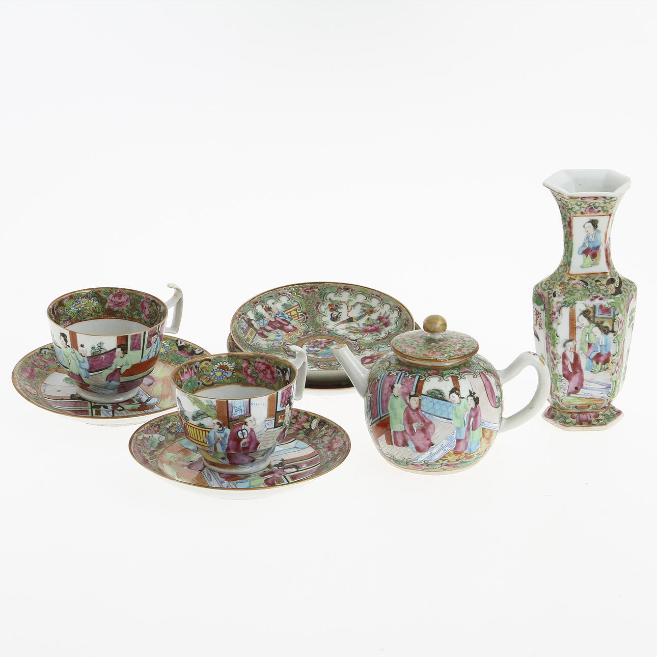 PARTI KANTON, 4 delar, 1800/1900-tal.