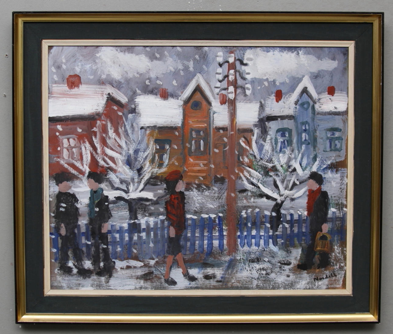 ESKIL NORDELL. Stadsbild i snöväder.