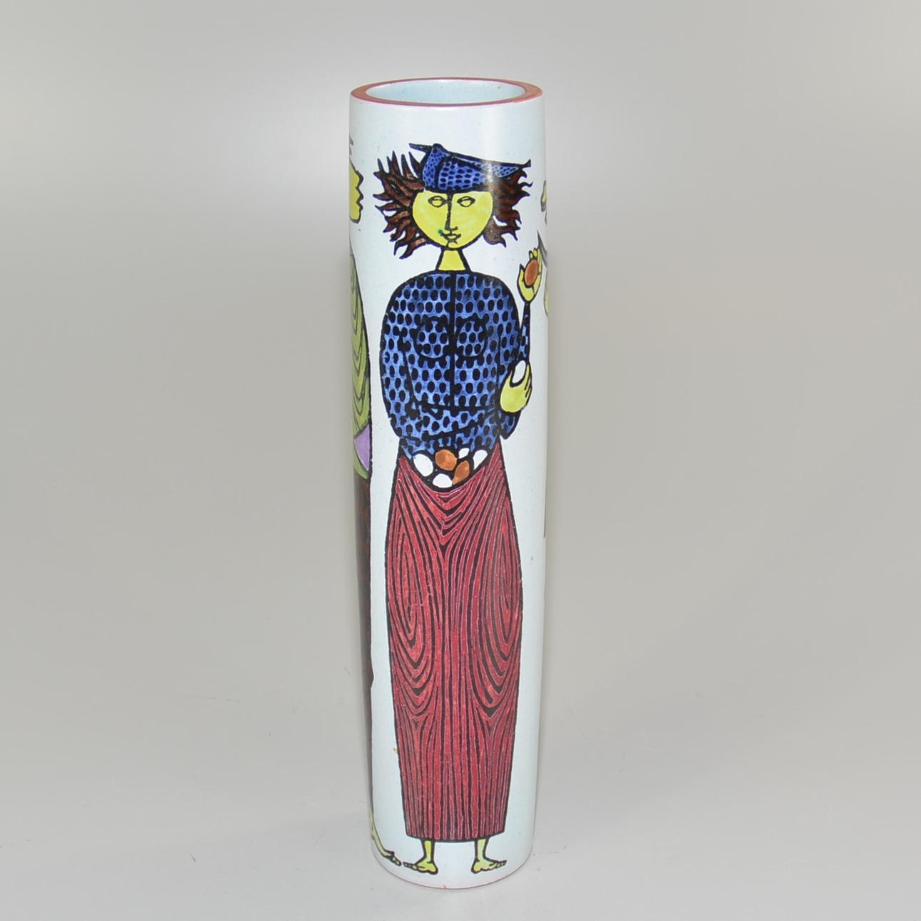 JARRÓN. Loza, "Carnaval", Stig Lindberg, Gustavsberg.