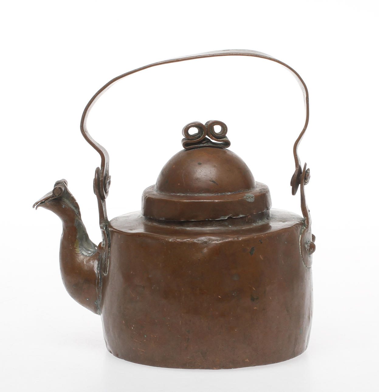 KAFFEKANNA, koppar, miniatyrmodell, 1700/1800-tal.