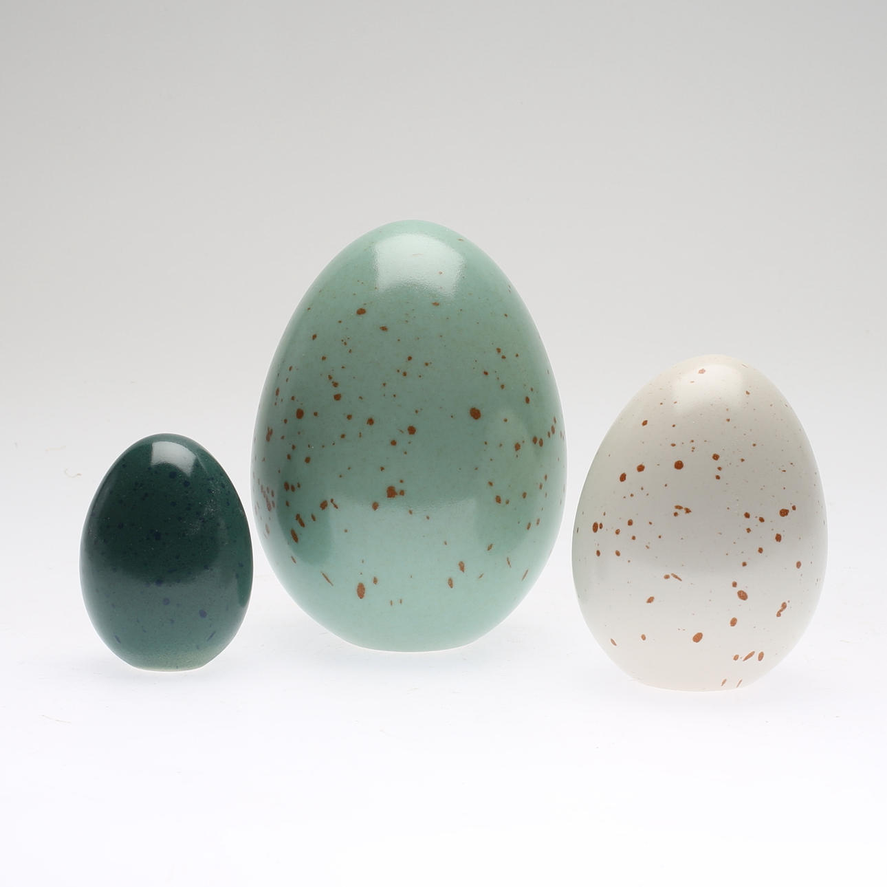 ÄGG, 3 st, keramik, Höganäs.
