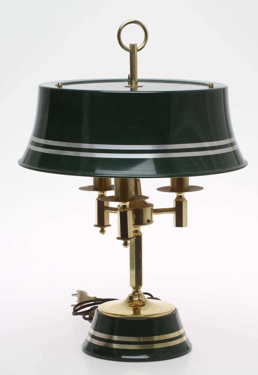 BORDSLAMPA med plåtskärm, Öia, 1900-talets andra hälft.