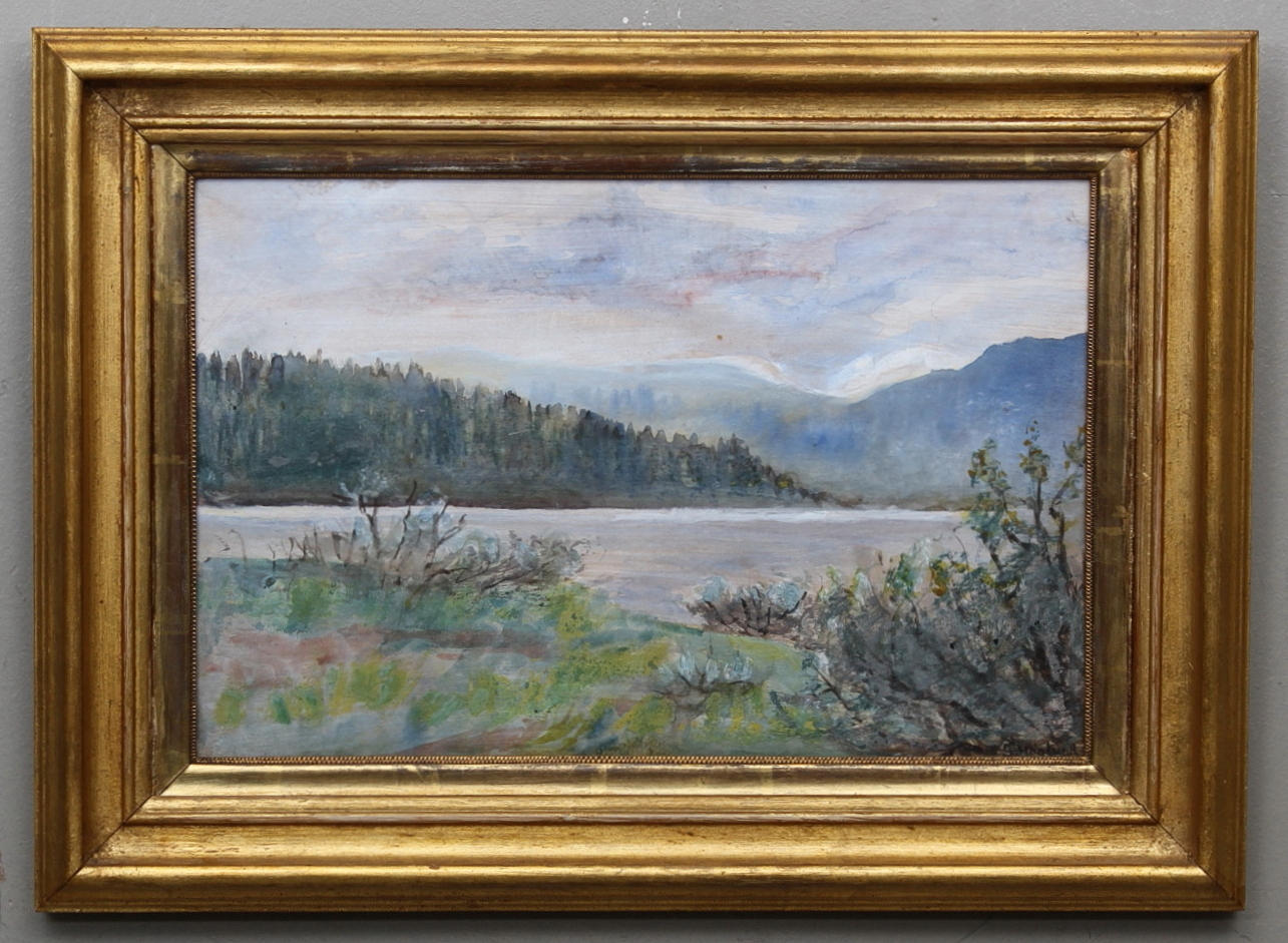 GERDA HÖGLUND. Akvarell, Motiv från Fatmomakke, signerad G. Höglund.