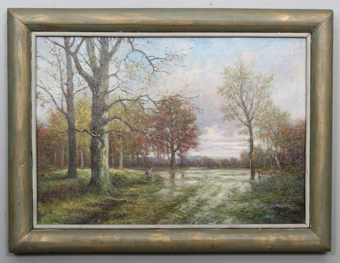 OKÄND KONSTNÄR. Olja på duk, signerad, 1900 tal.