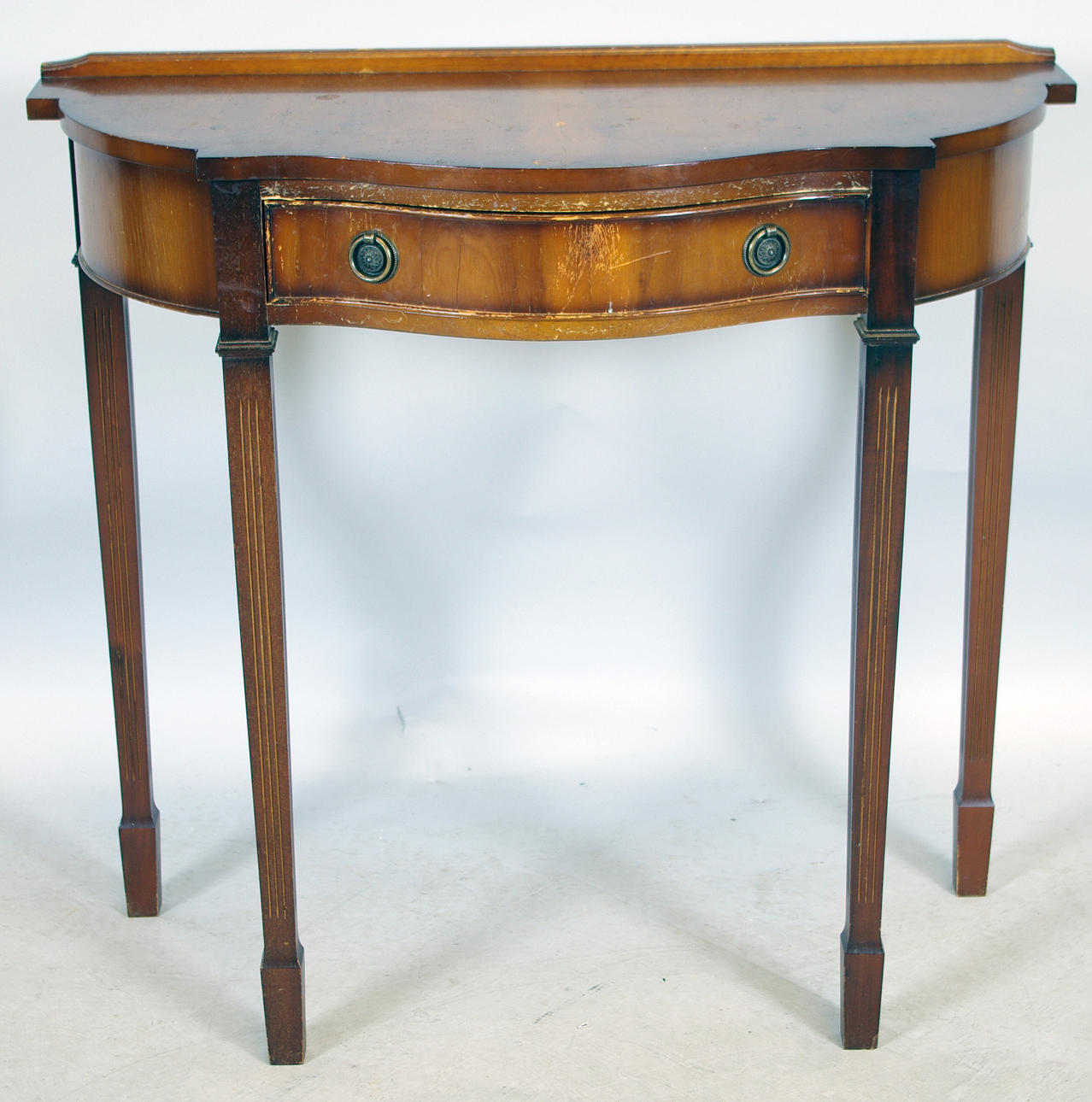 KONSOLBORD MED LÅDA, mahogny, engelsk stil.