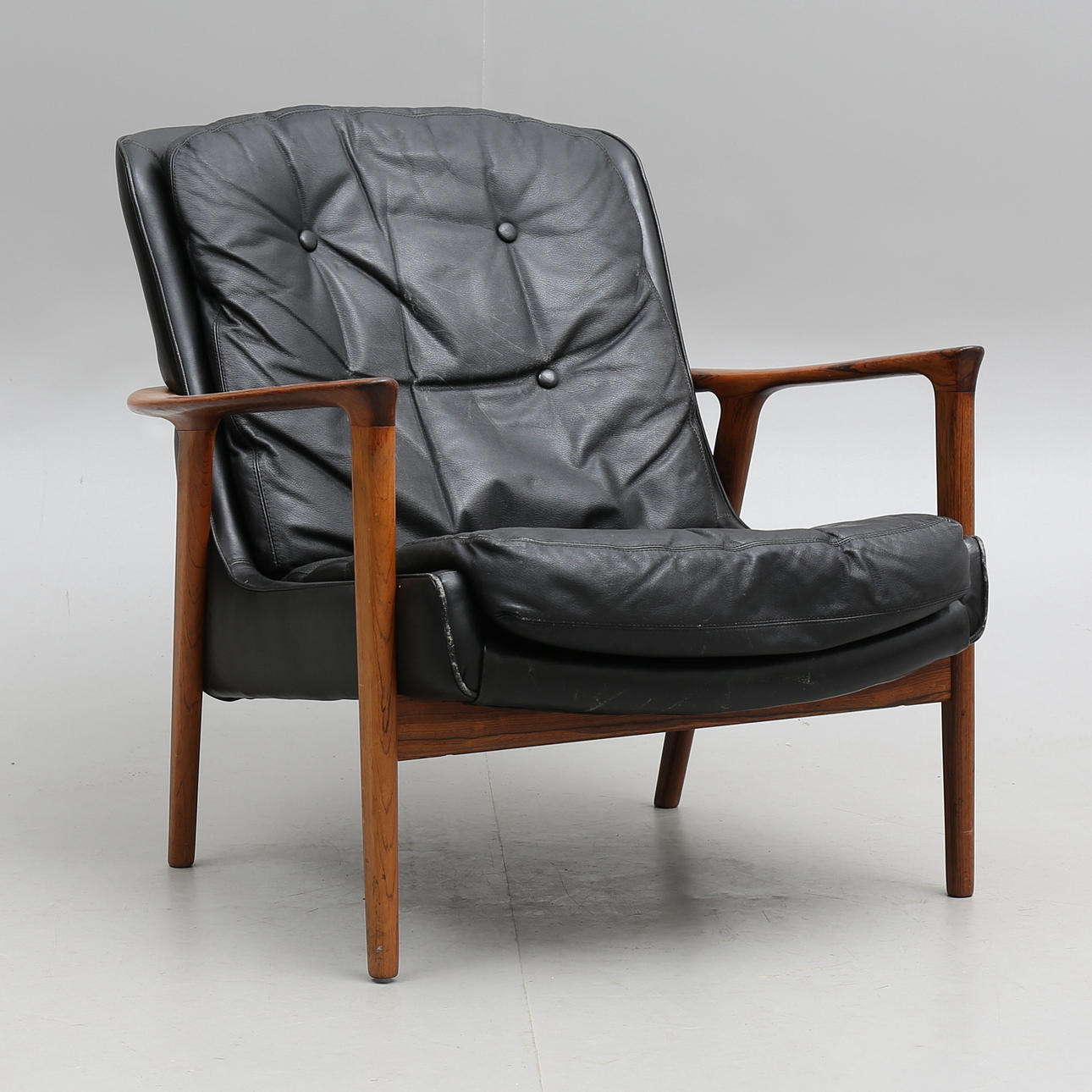 INGE ANDERSSON. Armchair, jacaranda, "Tunis", Bröderna Andersson, 1960s.