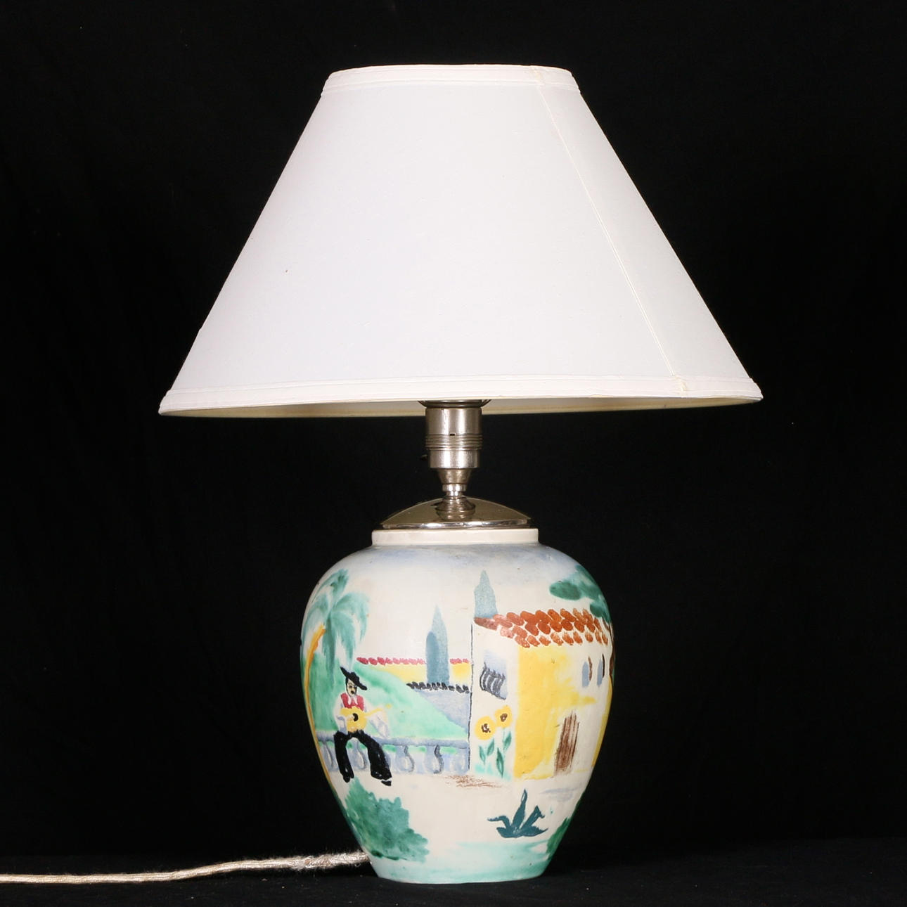 BORDSLAMPA, porslin, Rörstrand, 1900-talets mitt.