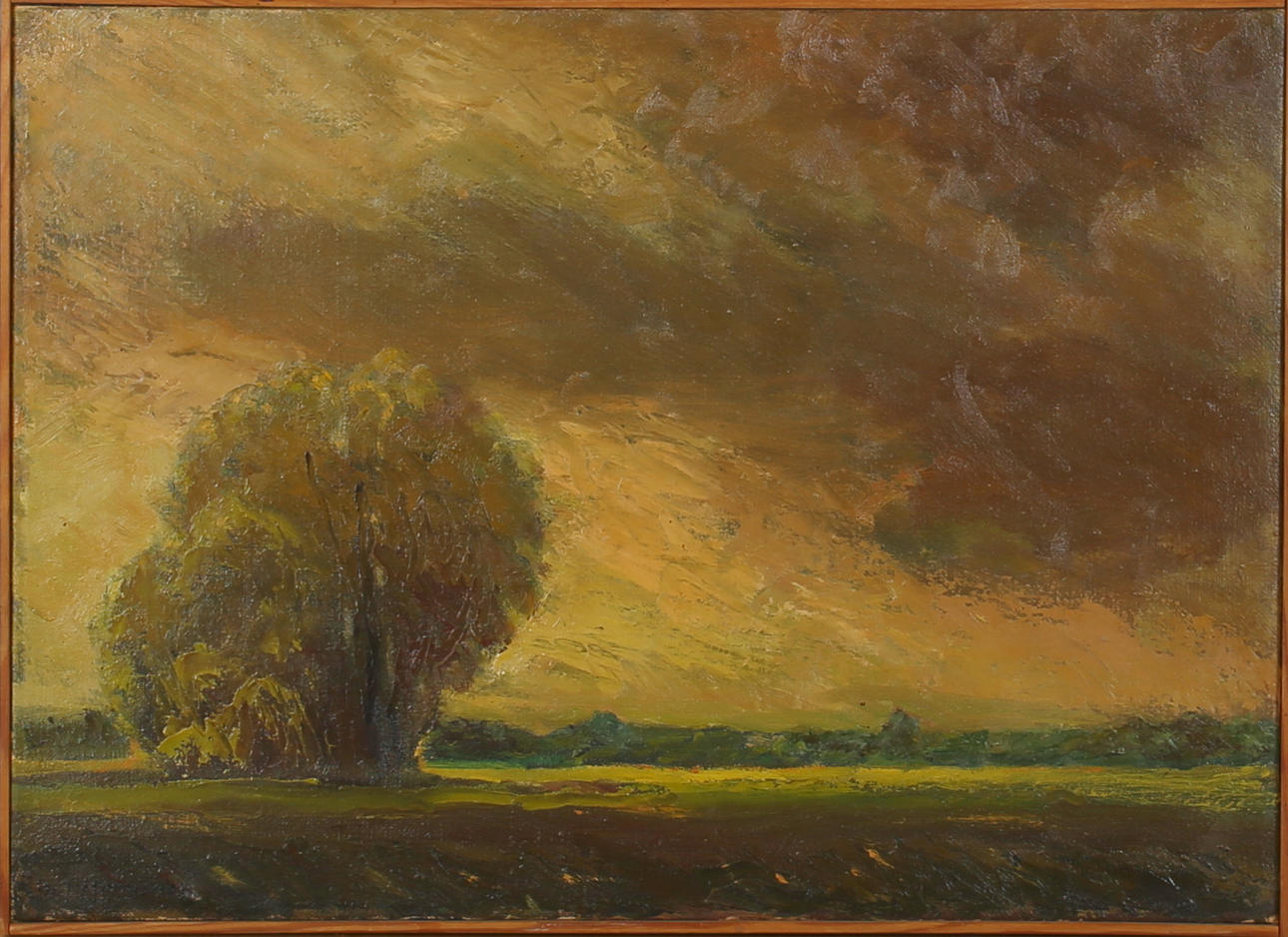 ANTONI MALINOWSKI. Landskap. Olja på duk Signerad A Malinowski och daterad -83.