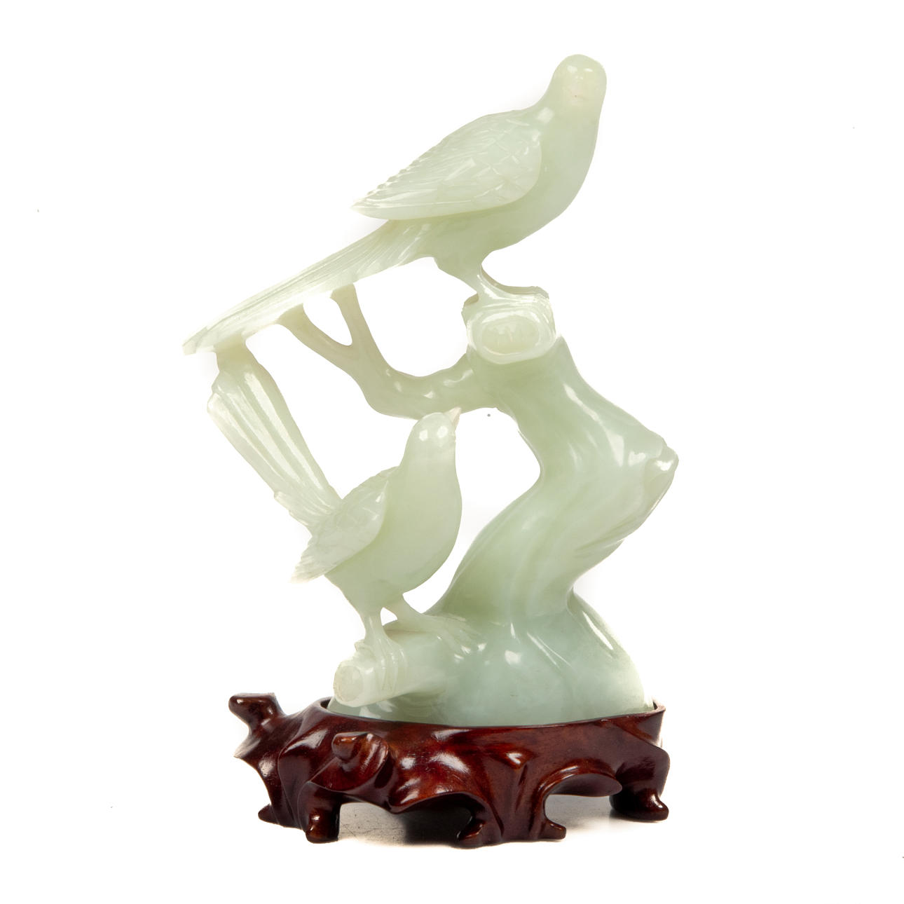 ESCULTURA, jade, pájaros, China.