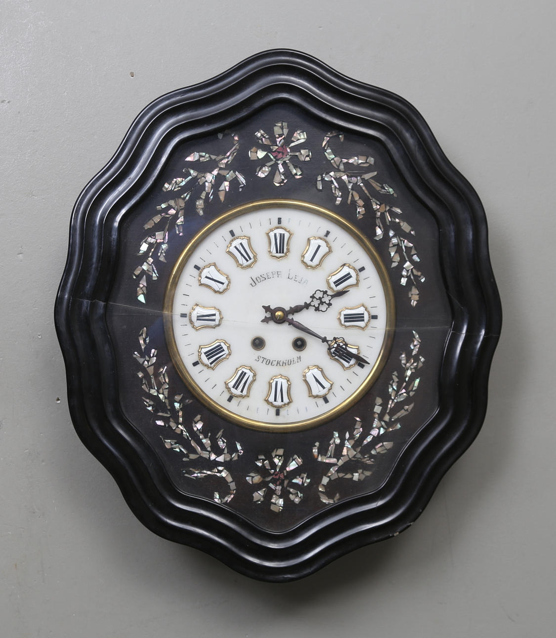 RELOJ DE PARED Joseph Leia, Estocolmo, siglo XIX.