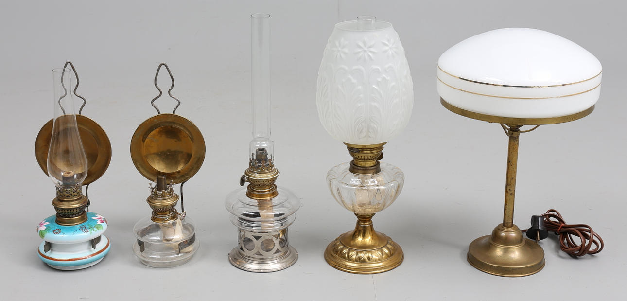 BORDSLAMPOR, 5 st, 18-1900-tal.