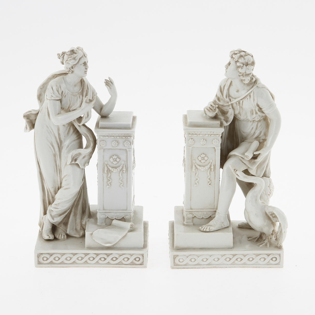 FIGURINER, 2 st, porslin, tidigt 1900-tal. Karl Ens Porzellanfabrik.