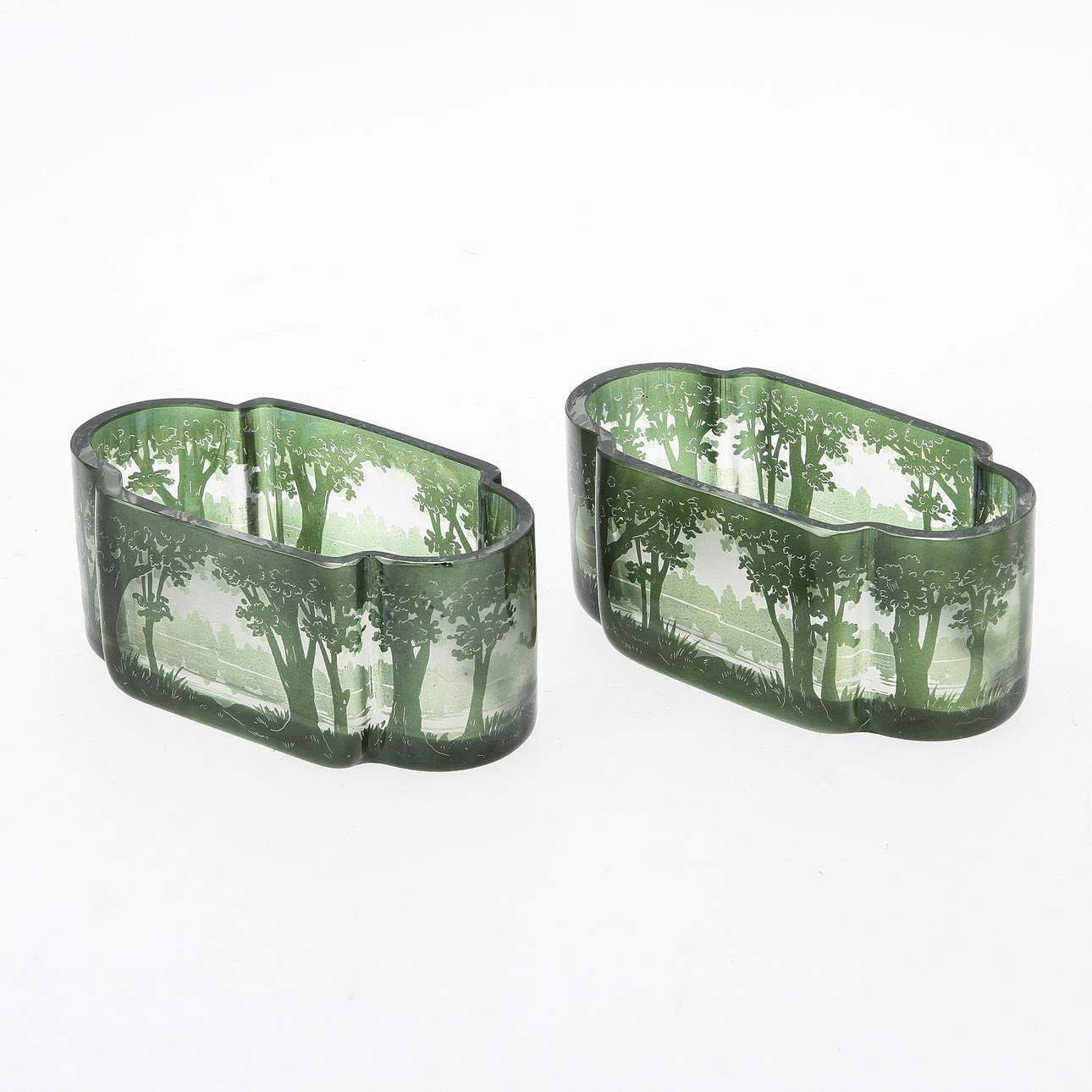 SKÅLAR, ett par, 1900-talets början.