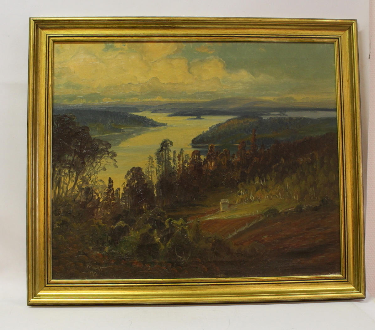 CARL BRANDT. oil on canvas, signed/dated 1911.