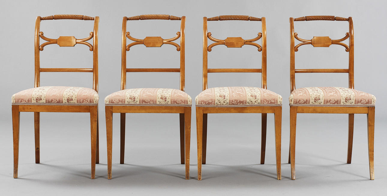 STOLAR, 4 st, Beidermeier, 1800-talets första hälft.