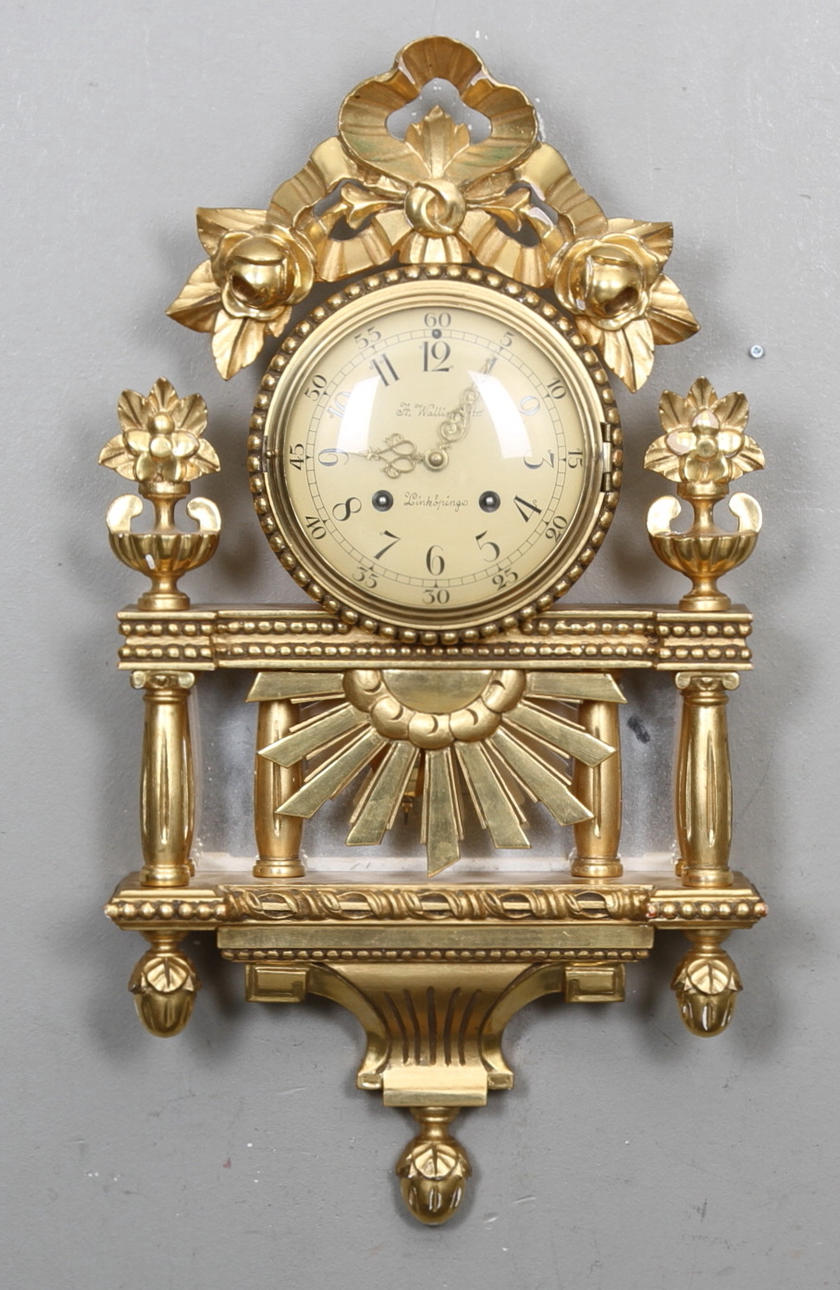 VÄGGUR, A.Wallins eftr, Linköping, förgylld.