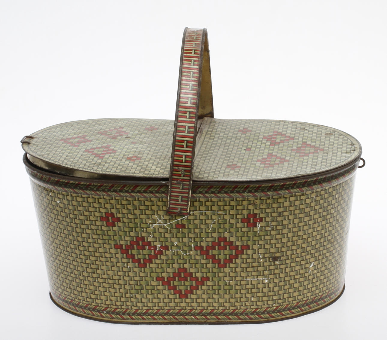 BURK, plåt, i form av korg, Örebro Bleckemballagefabrik.