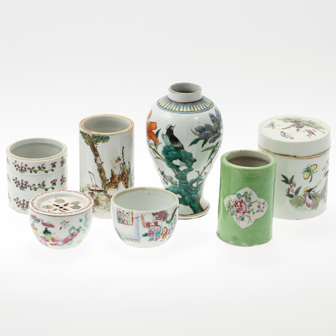 PARTI PORSLIN, 7 delar, Kina, 1900-tal.